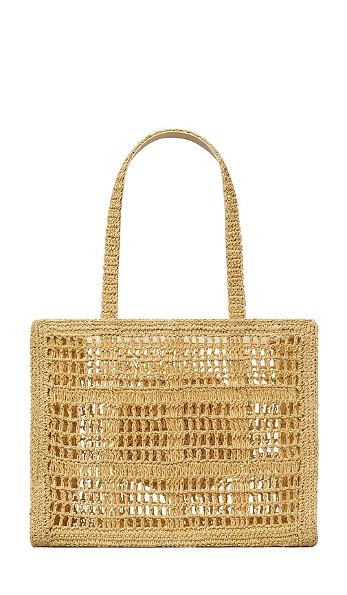Tory Burch Ella Hand Crocheted Small Tote In Brown