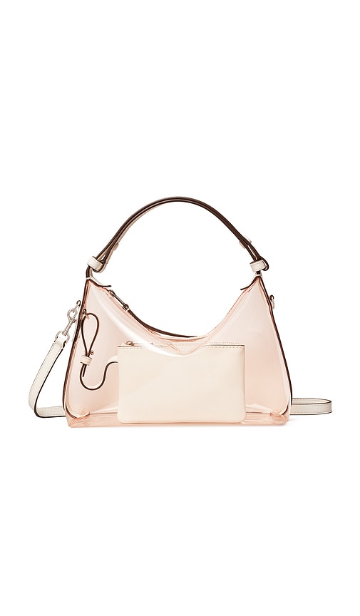 Tory Burch Mellow Clear Shoulder Bag in Flamingo Pink