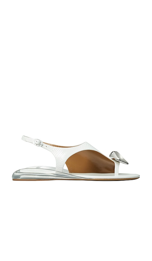 Tory Burch Patos Slingback Sandals Bianco In White