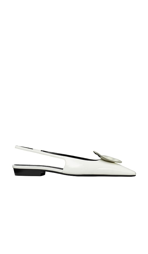 Tory Burch Patos Slingback Flat In White