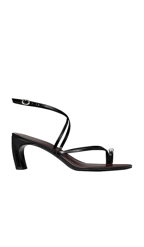 Tory Burch Pierced Strappy Heel Sandal In Black