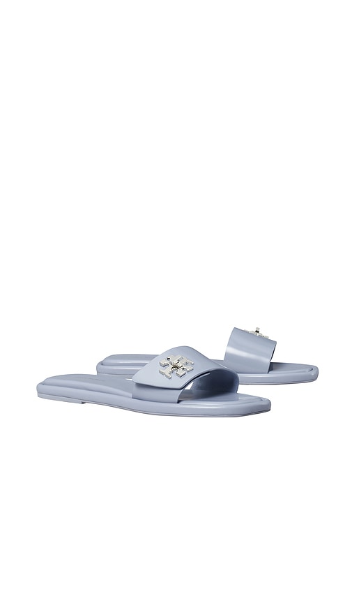 Tory Burch T Lock Slide Sandal In Blue
