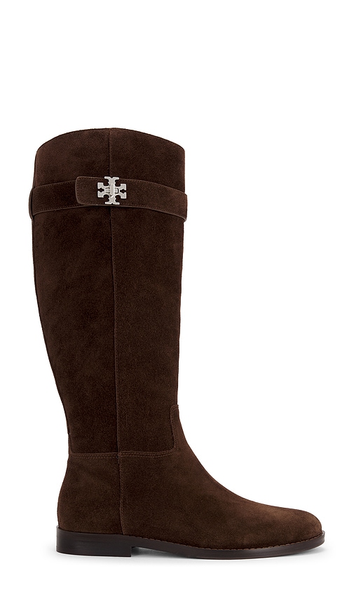Tory Burch T Lock Riding Boot In Brown
