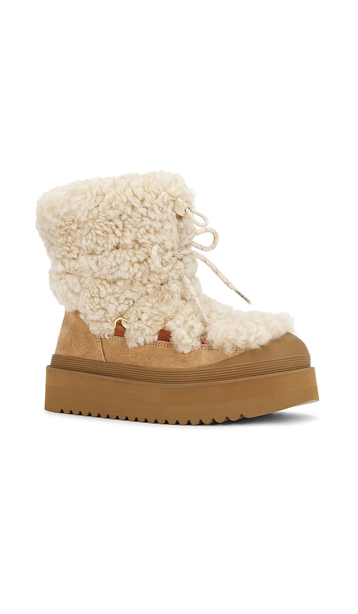 Tory Burch Mellow Shearling Boot In Pink