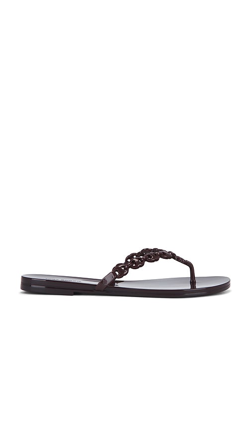 Tory Burch Gemini Link Jelly Flip Flop In Brown