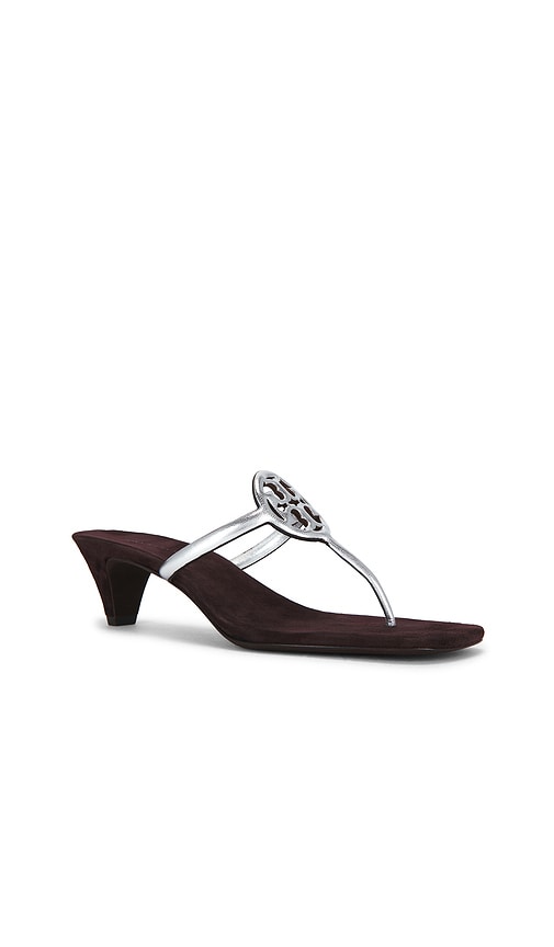  Tory Burch Sandales Milller Square Toe En Metallic Silver, Black, Grey. Taille 10. Also En 6, 6.5, 7, 7.5, 8, 8.5, 9, 9.5. 