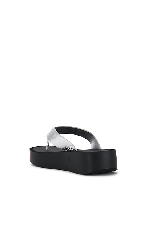  Tory Burch Flip Flops Leather Platform In Metallic Silver. Größe 9. Also In 8, 5, 6, 7, 10. 