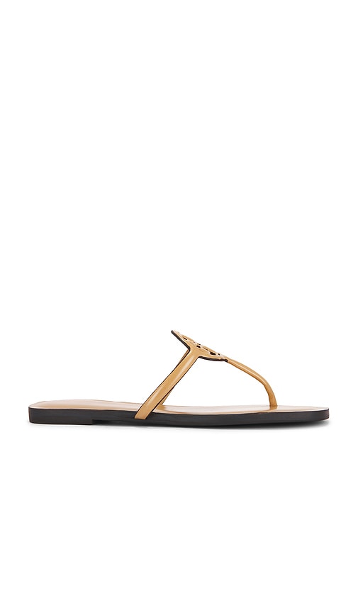 Tory Burch Miller Square Toe Flip Flop In Brown
