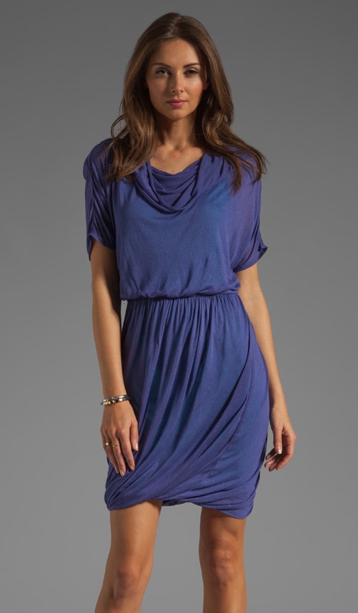 Solid Jersey Cowl Dress