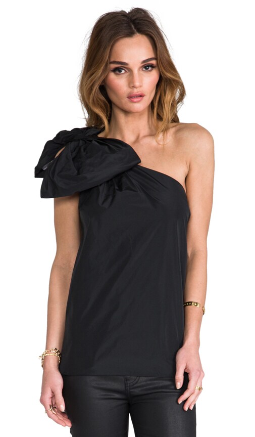 One shoulder bow discount top