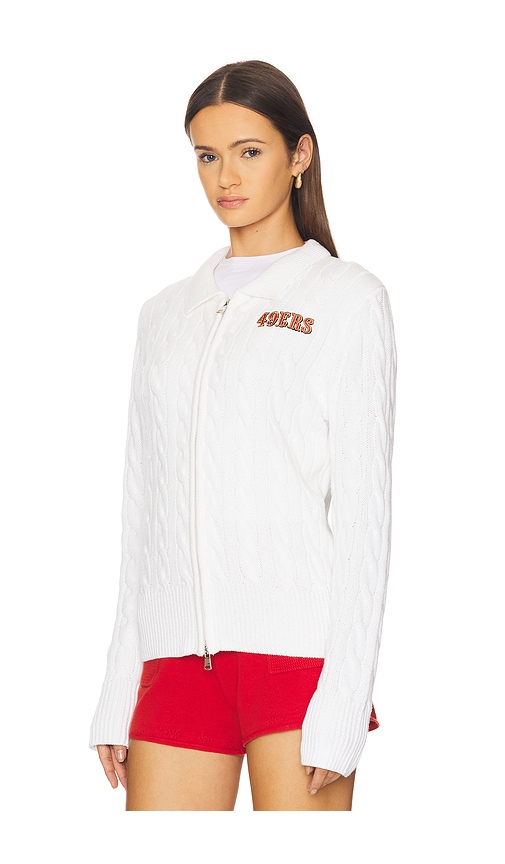  Terez Chaqueta De Punto Con Cremallera San Francisco 49ers En Color Blanco Talla L  (también En M, S, Xl, Xs). 