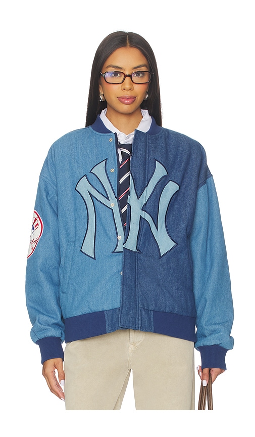 Terez x REVOLVE Yankees Denim Logo Bomber