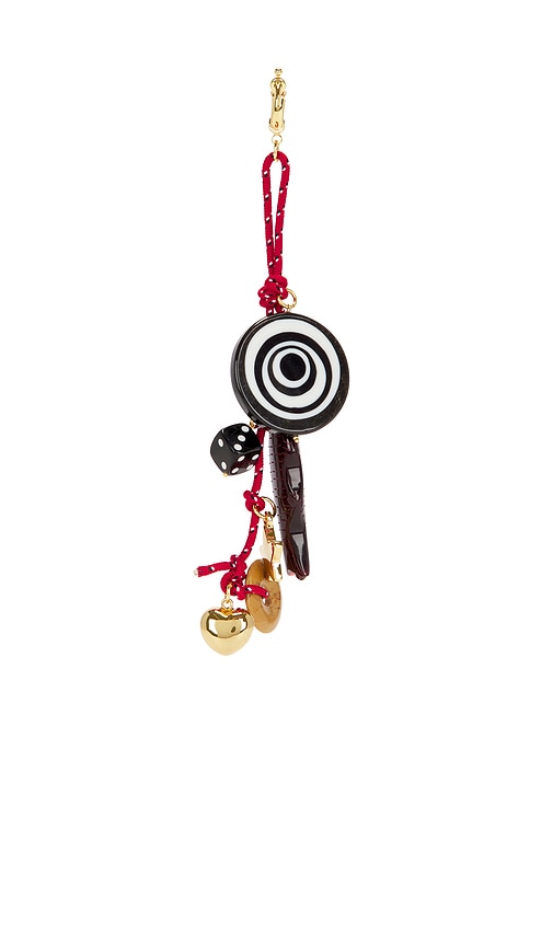  Timeless Pearly Charms Rope Keychain In Red. 