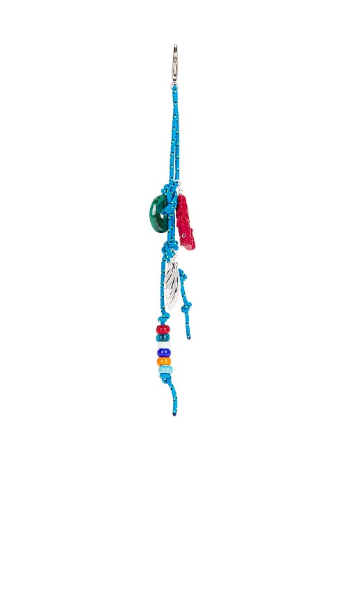  Timeless Pearly Charms Rope Keychain In Metallic Silver. 
