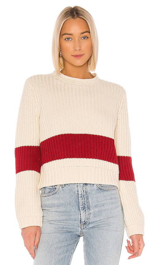 red and white sweater