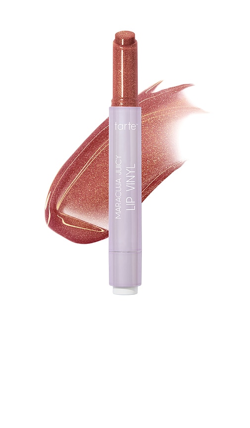 Maracuja Juicy Lip Vinyl in Shimmering Cinnamon Spice.