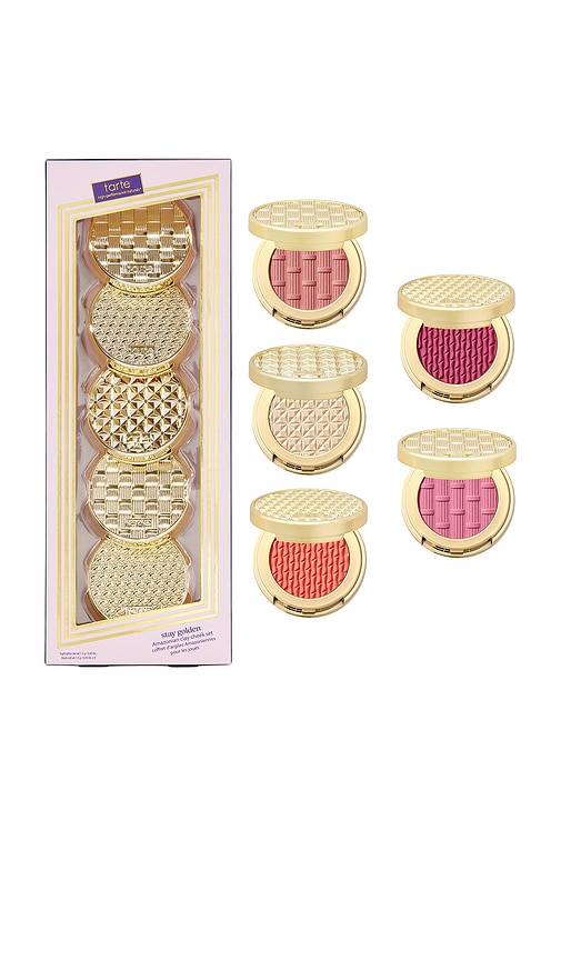 Stay Golden Amazonian Clay Cheek Set in Pinks & Corals