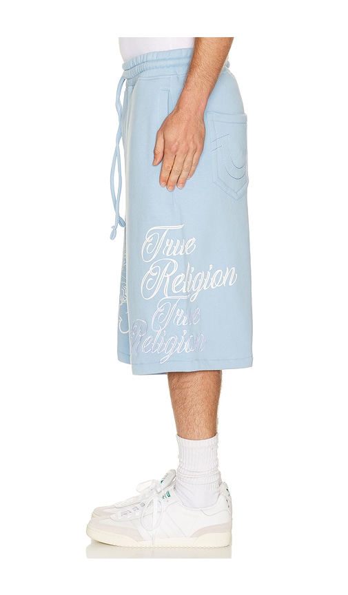 True Religion Tiger Script Mikey Fleece Shorts | Thumbnail 3