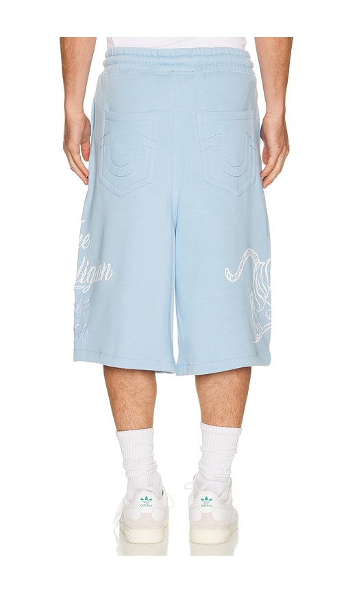 True Religion Tiger Script Mikey Fleece Shorts | Thumbnail 4