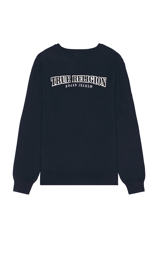 True Religion Crewneck Sweater In 裙蓝色