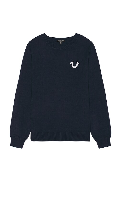 True Religion Crewneck Sweater In 裙蓝色