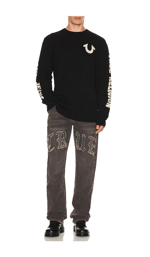  True Religion Strick Relaxed In Black. Größe L. Also In S. 