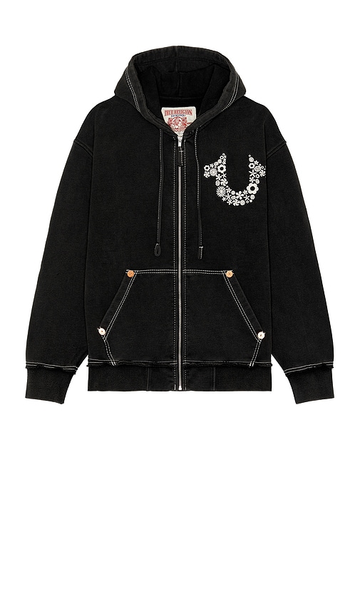 TRUE RELIGION X BAD WEATHER RELAXED ZIP HOODIE 