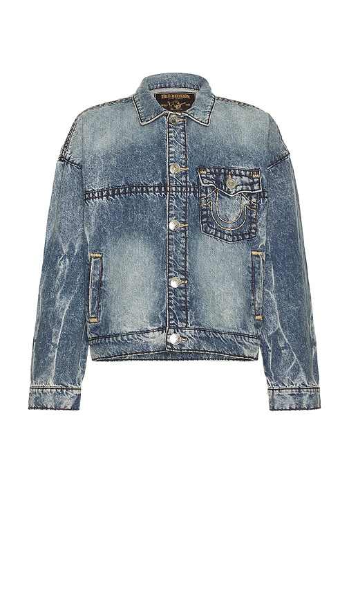 True Religion Super T Cropped Denim Jacket