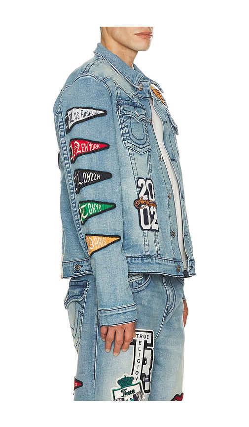 True Religion Varsity Jimmy Jacket In Blue