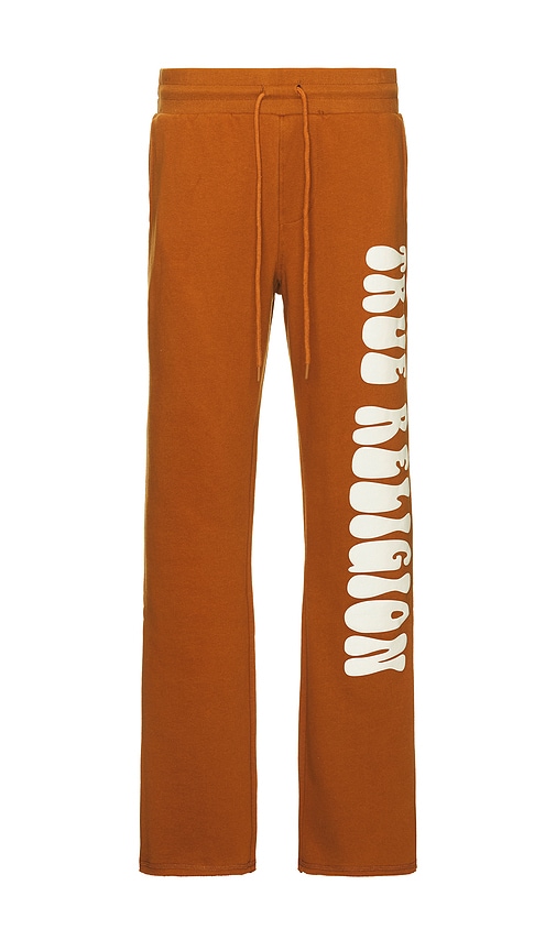 Shop True Religion Stacked Puff Straight Pant In Caramel Cafe