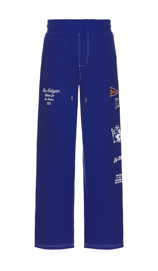 Reverse Terry Baggy Sweatpant in Royal. - size L (also in M, S, XL/1X) - True Religion - Modalova