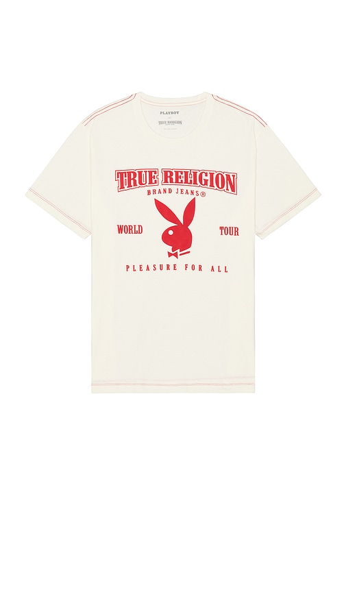 Shop True Religion X Playboy Play Tee In 冬日白