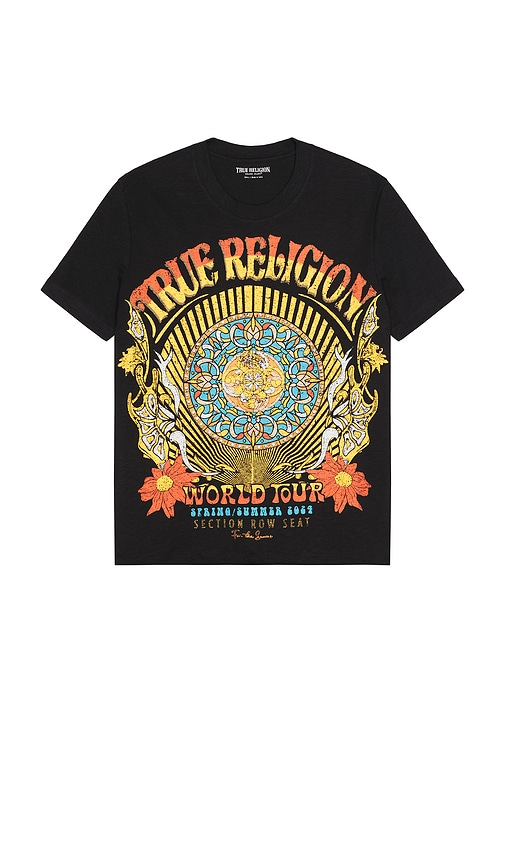 Short Sleeve Rock N Roll Tee in Black. - size XL/1X (also in L, M, S)