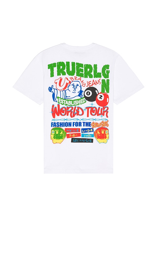World Tour Tee in White. - size L (also in M, S, XL/1X) - True Religion - Modalova