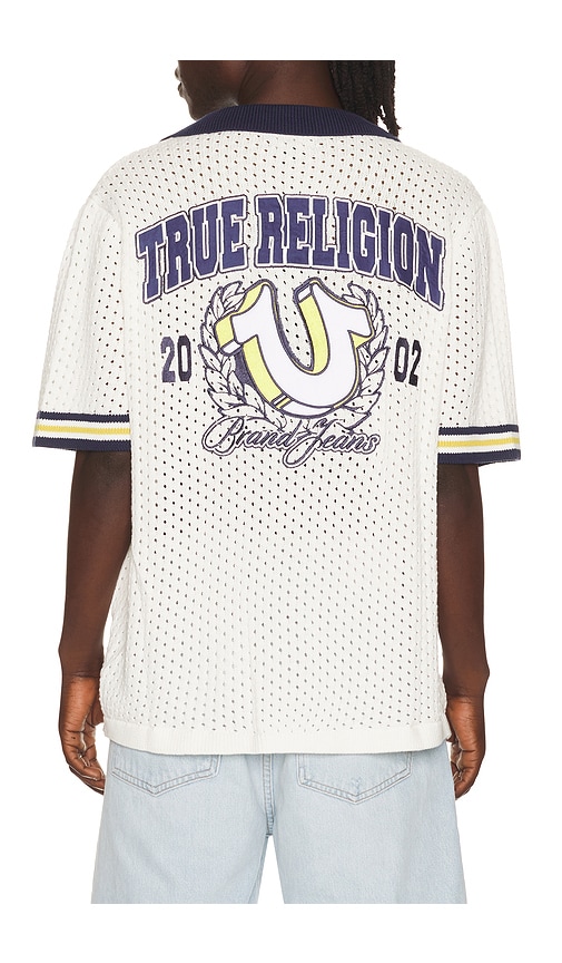 True Religion Horseshoe Crest Knit Shirt In Multi