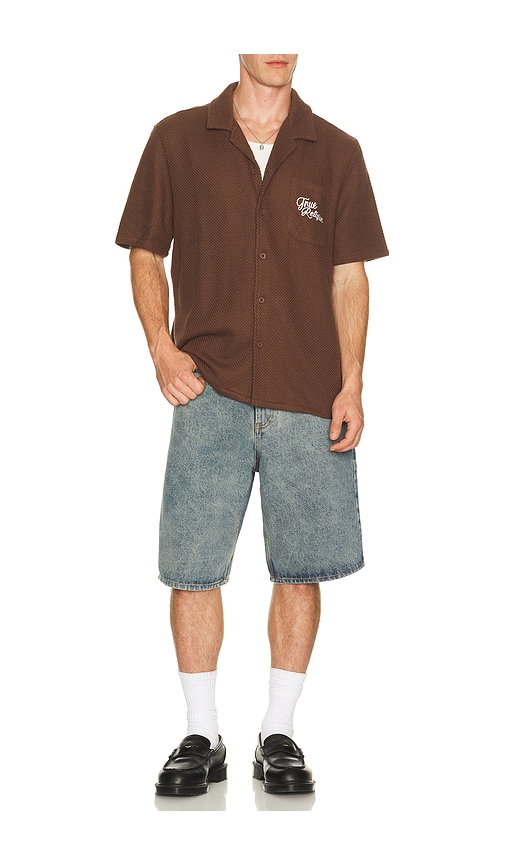  True Religion Resort-shirt Blooms In Brown. Größe S. Also In M. 