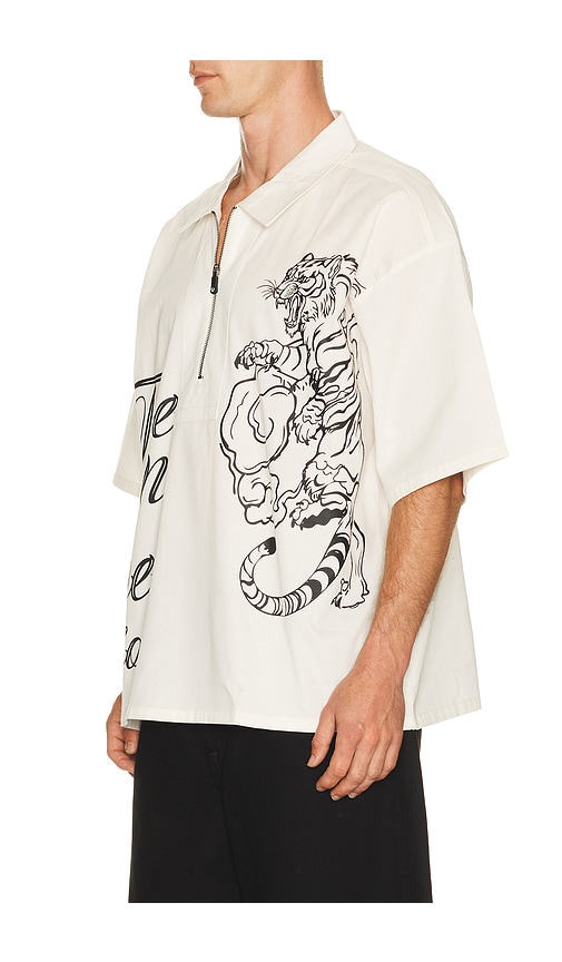 True Religion Half Zip Tiger Short Sleeve Shirt | Thumbnail 3 True Religion Half Zip Tiger Short Sleeve Shirt | Thumbnail 3