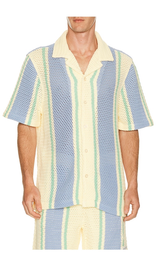 True Religion Short Sleeve Knit Stripe Shirt