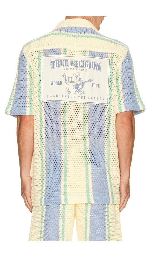 True Religion Short Sleeve Knit Stripe Shirt | Thumbnail 2 True Religion Short Sleeve Knit Stripe Shirt | Thumbnail 2
