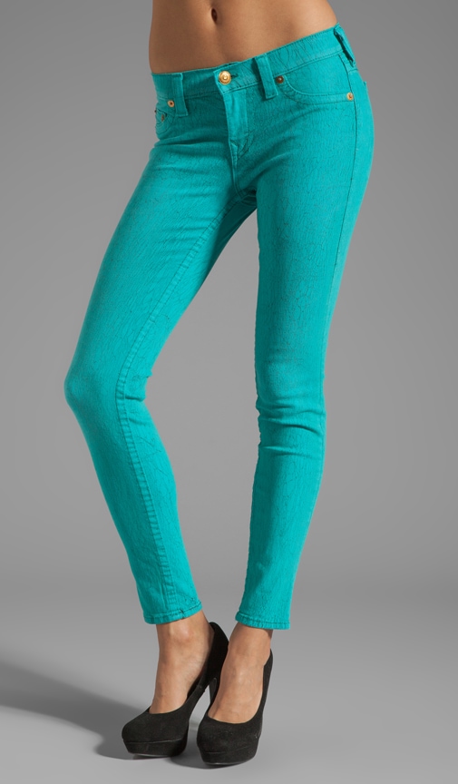 Halle Crinkle Print Skinny