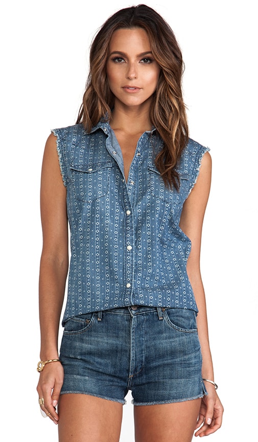 Sleeveless New Georgia Woven Shirt