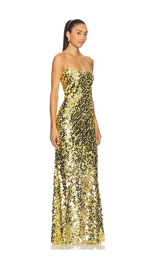 Paillette Cami Gown in Metallic Gold. - size 6 (also in 2, 8)