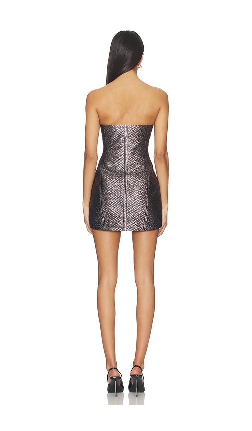  The Sei Schulterfreies Minikleid In Metallic Silver. Größe 0. Also In 2, 4, 6, 8. 