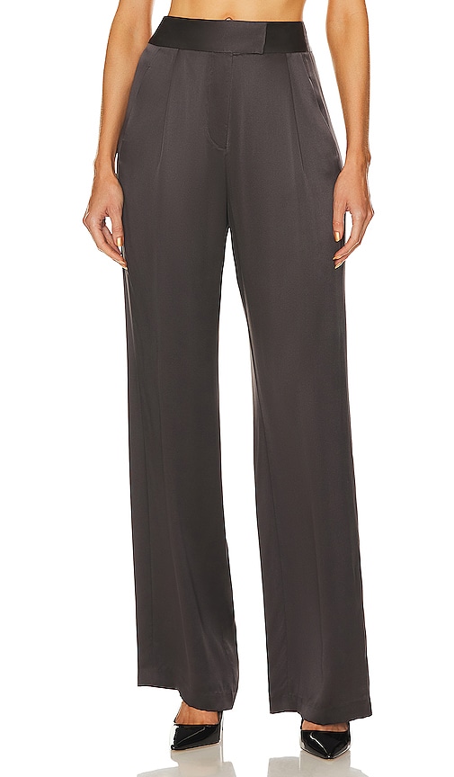 The Sei Wide Leg Trouser in Carbon