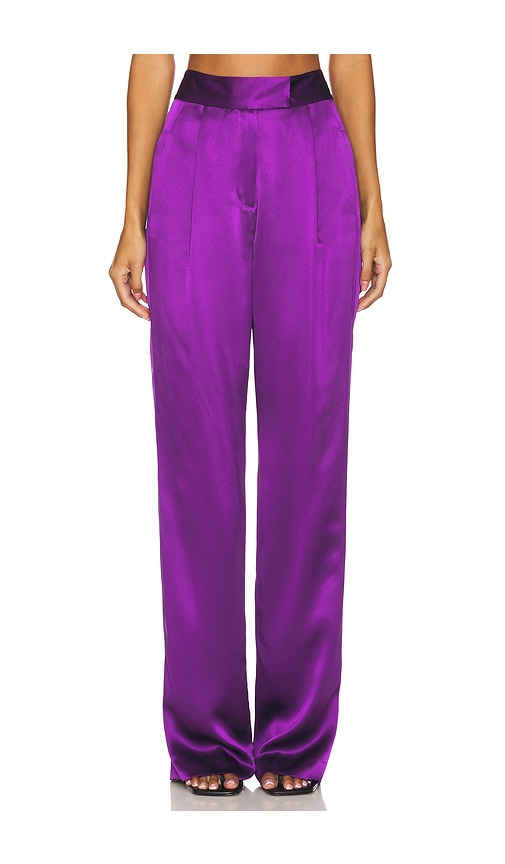 The Sei Wide Leg Trouser in Eggplant