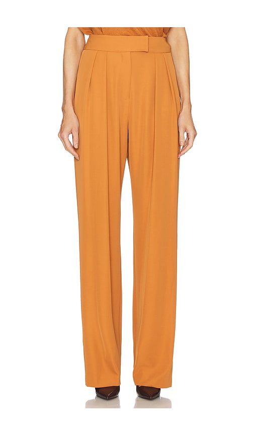 Shop The Sei Double Pleat Trouser In Tan