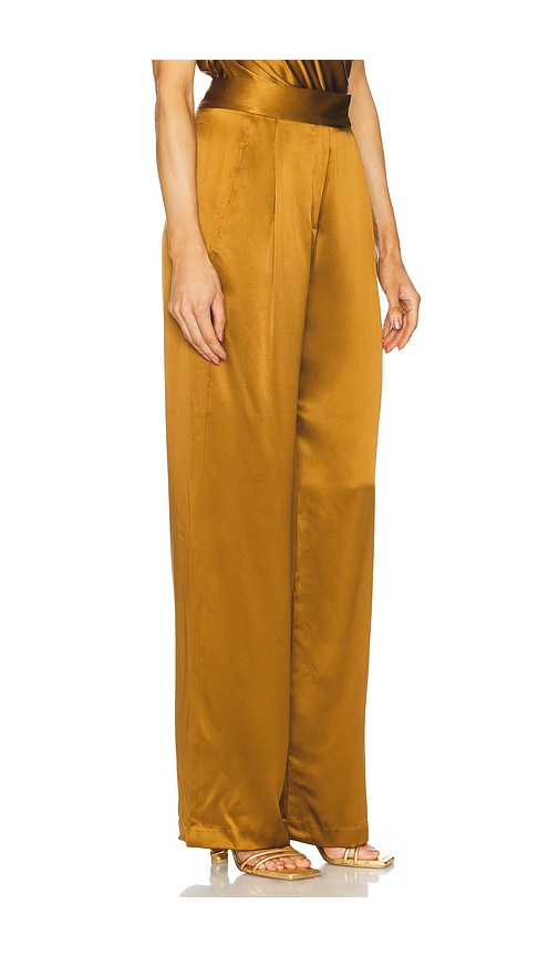 Wide Leg Trouser in Rust. - size 4 (also in 0, 2, 8)