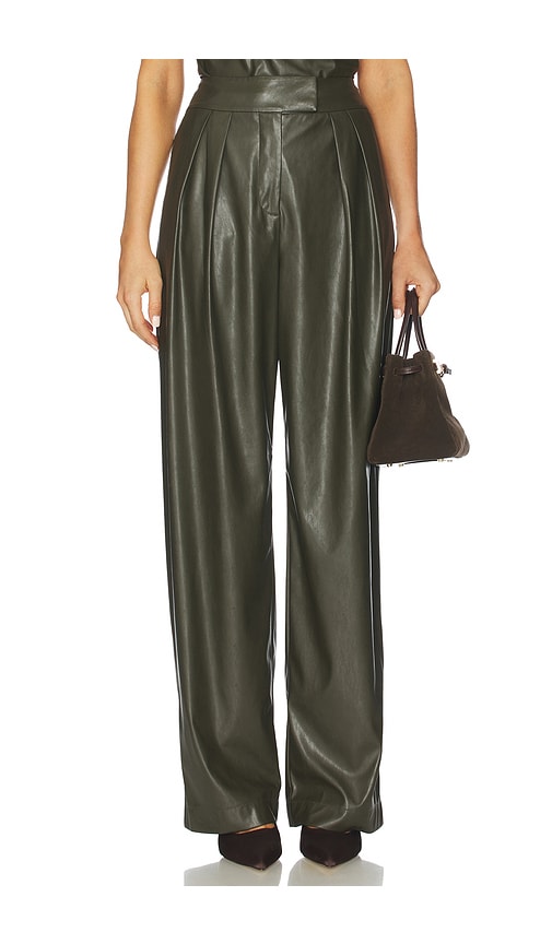 The Sei Double Pleat Trouser In Brown