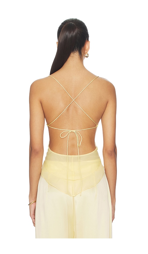  The Sei Rüschen-top Mit Cut-outs In Yellow. Größe 0. Also In 2, 4, 6. 