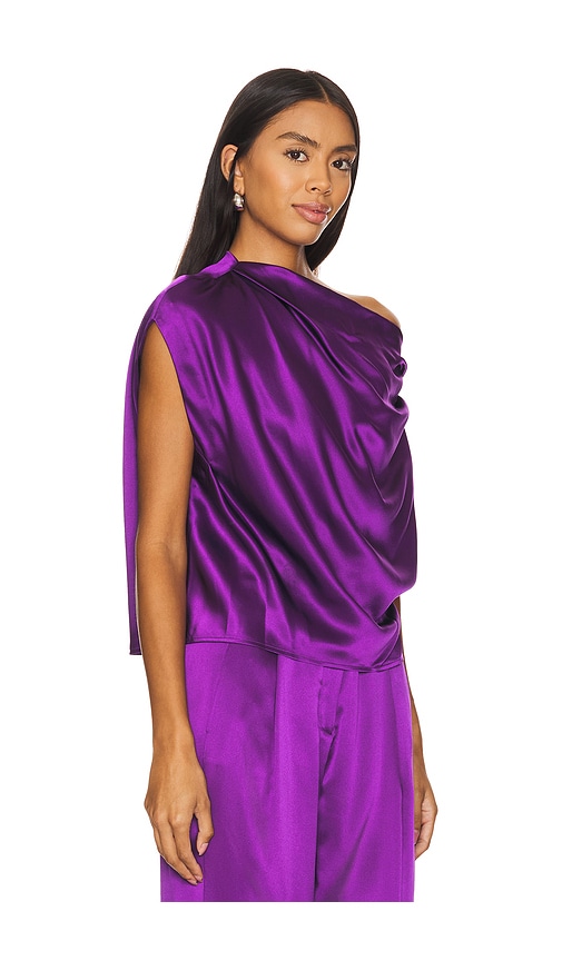 Shop The Sei Draped Top In Eggplant